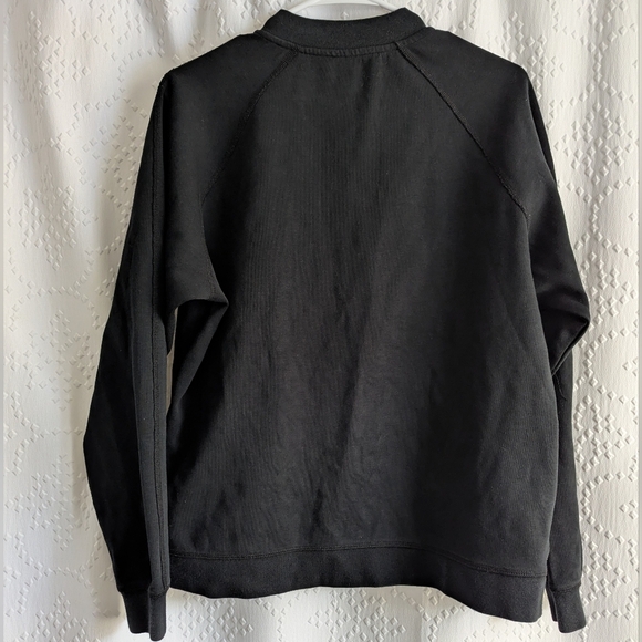 Apple Bomber Full-Zip Jacket Men's Medium in Black Relaxed Fit Made in USA - Picture 6 of 7